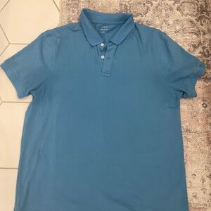 J. Crew Blue Classic Polo Shirt with Short Sleeves
